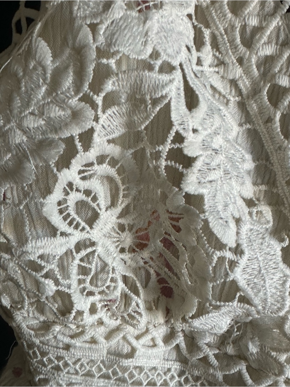 Boot Barn A.Tap Crocheted Top Embroidered Floral Mini Dress. Size Large. - Picture 14 of 16
